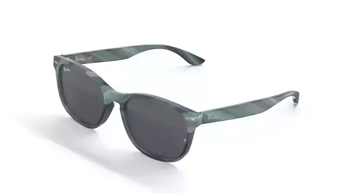 Sunglass Ray Ban RB2184 Non-Polarized Striped Blue Grey 3D model