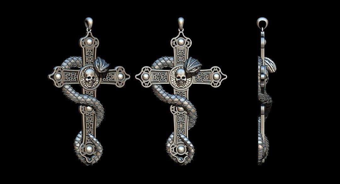 Snake Pandent 3D print model_1