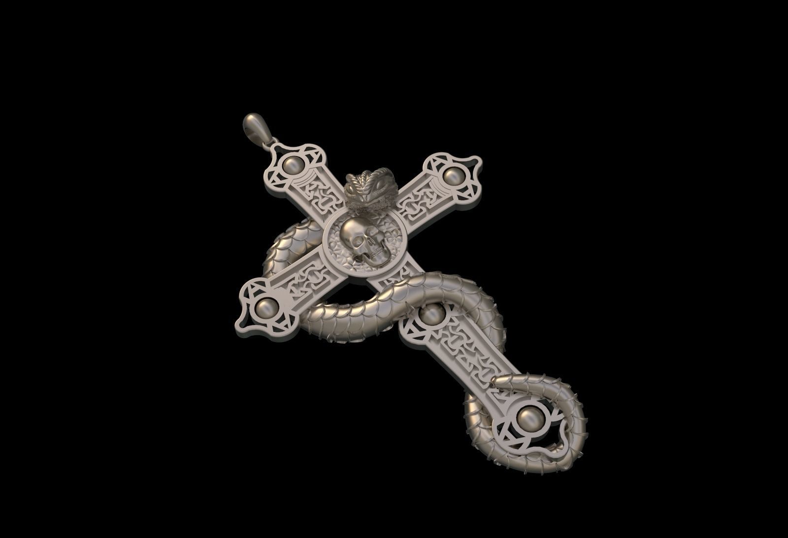 Snake Pandent 3D print model_8