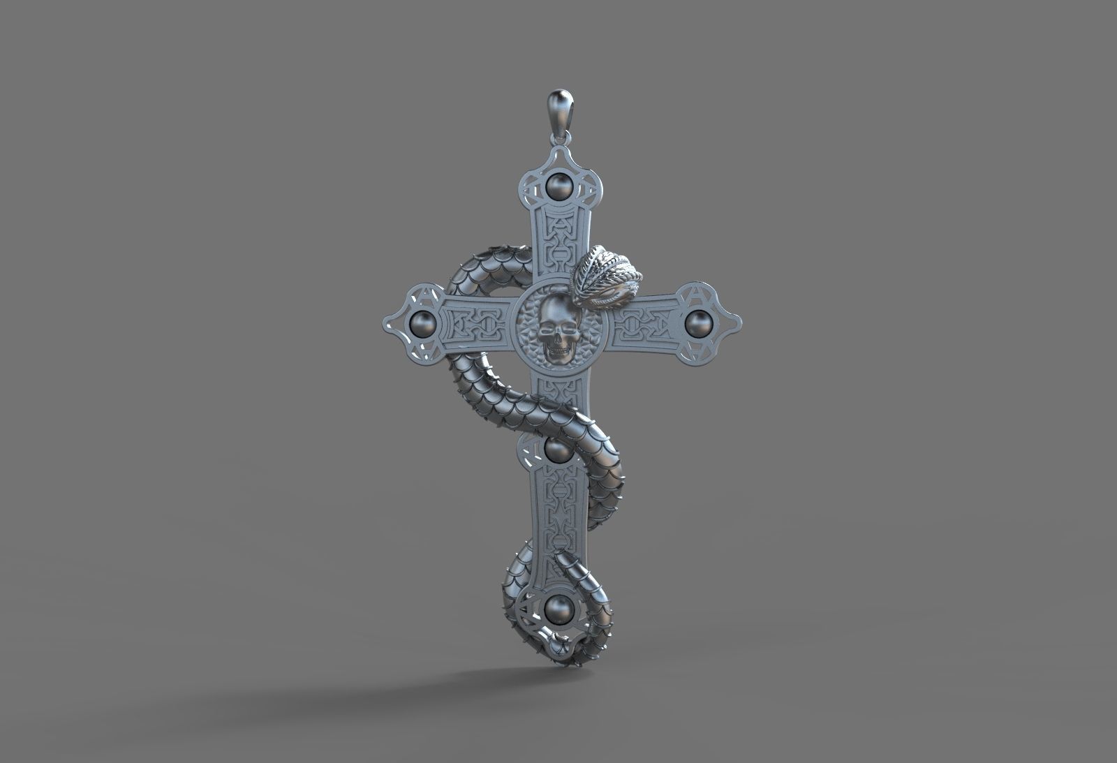 Snake Pandent 3D print model_5