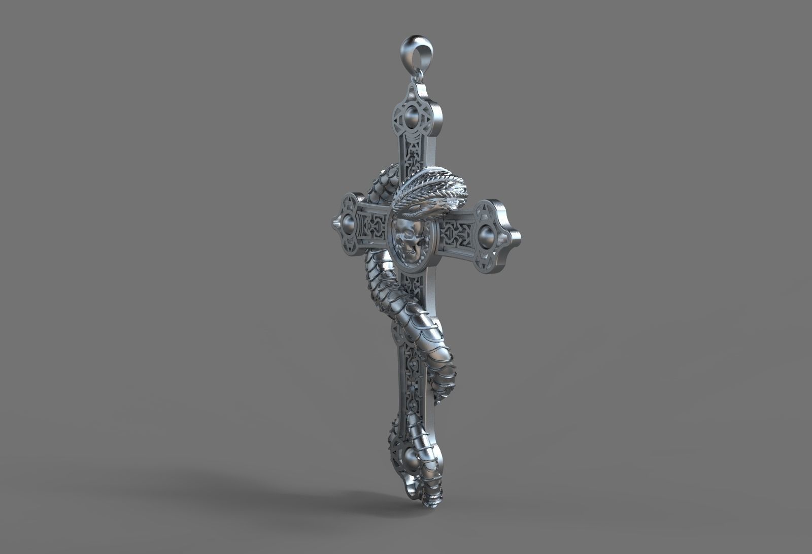 Snake Pandent 3D print model_6