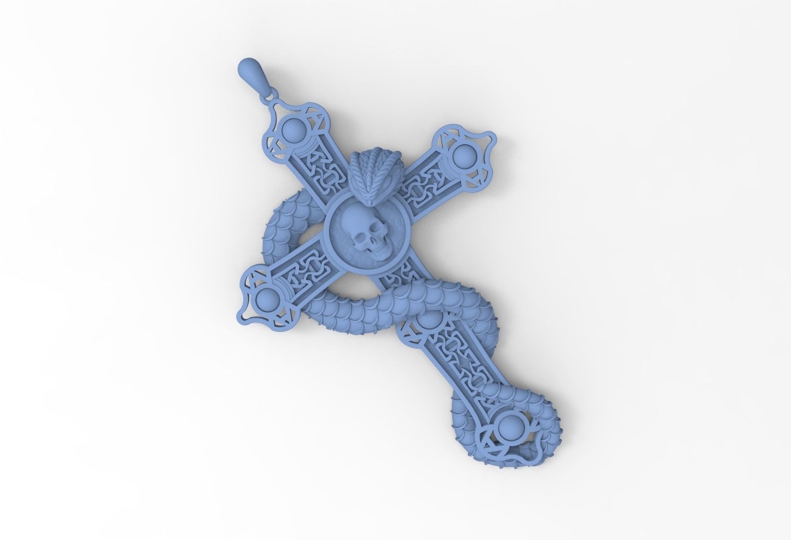 Snake Pandent 3D print model_4