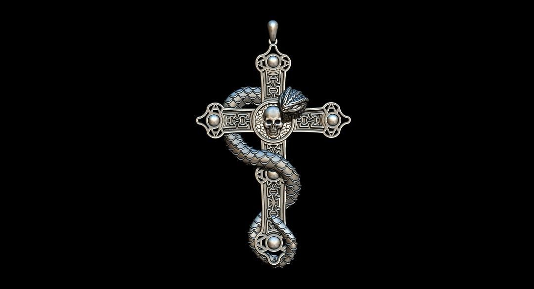 Snake Pandent 3D print model_2