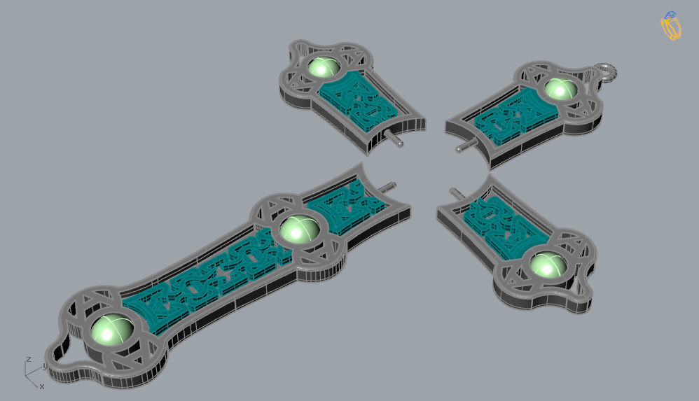 Snake Pandent 3D print model_20