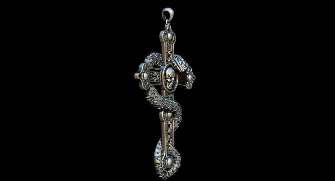 Snake Pandent 3D print model_11