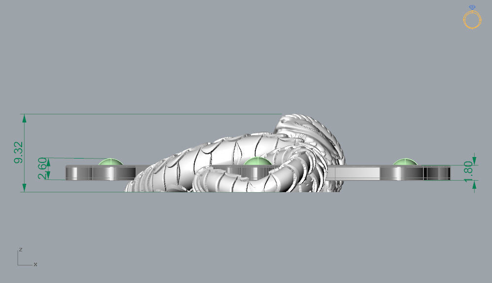 Snake Pandent 3D print model_14