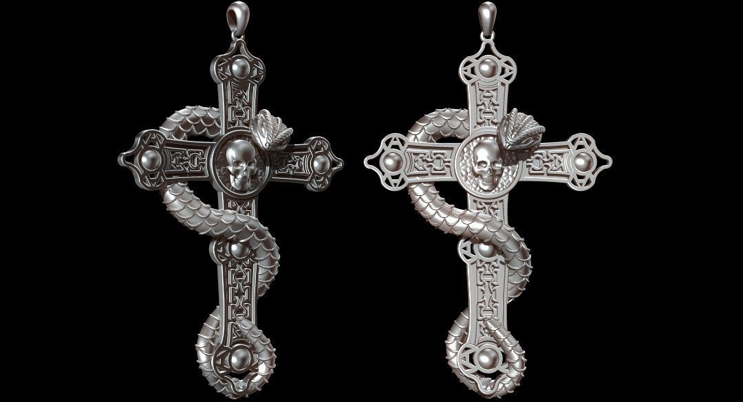 Snake Pandent 3D print model_10