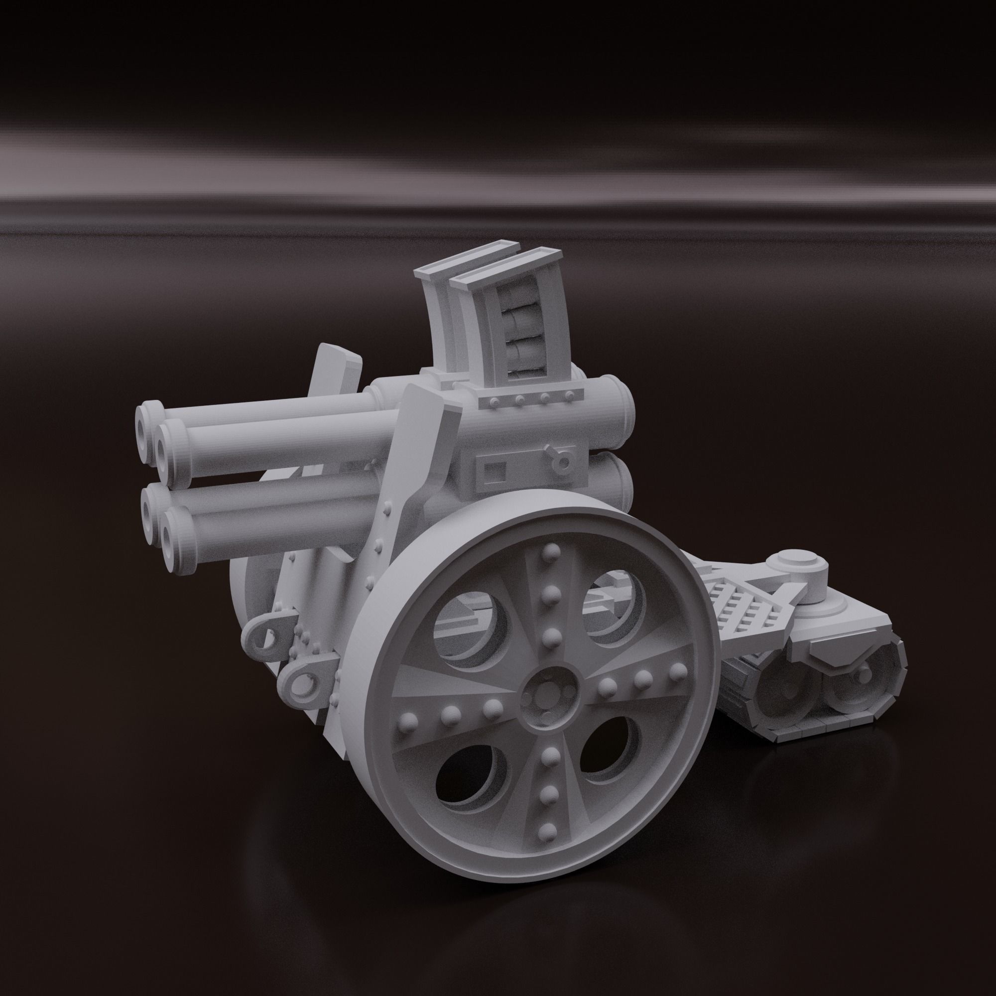 Squat Gun and Support Weapon Carriage 3D print model_3
