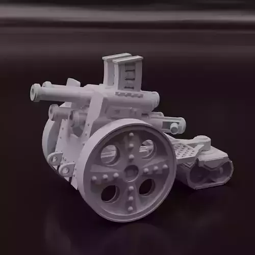 Squat Gun and Support Weapon Carriage 3D print model