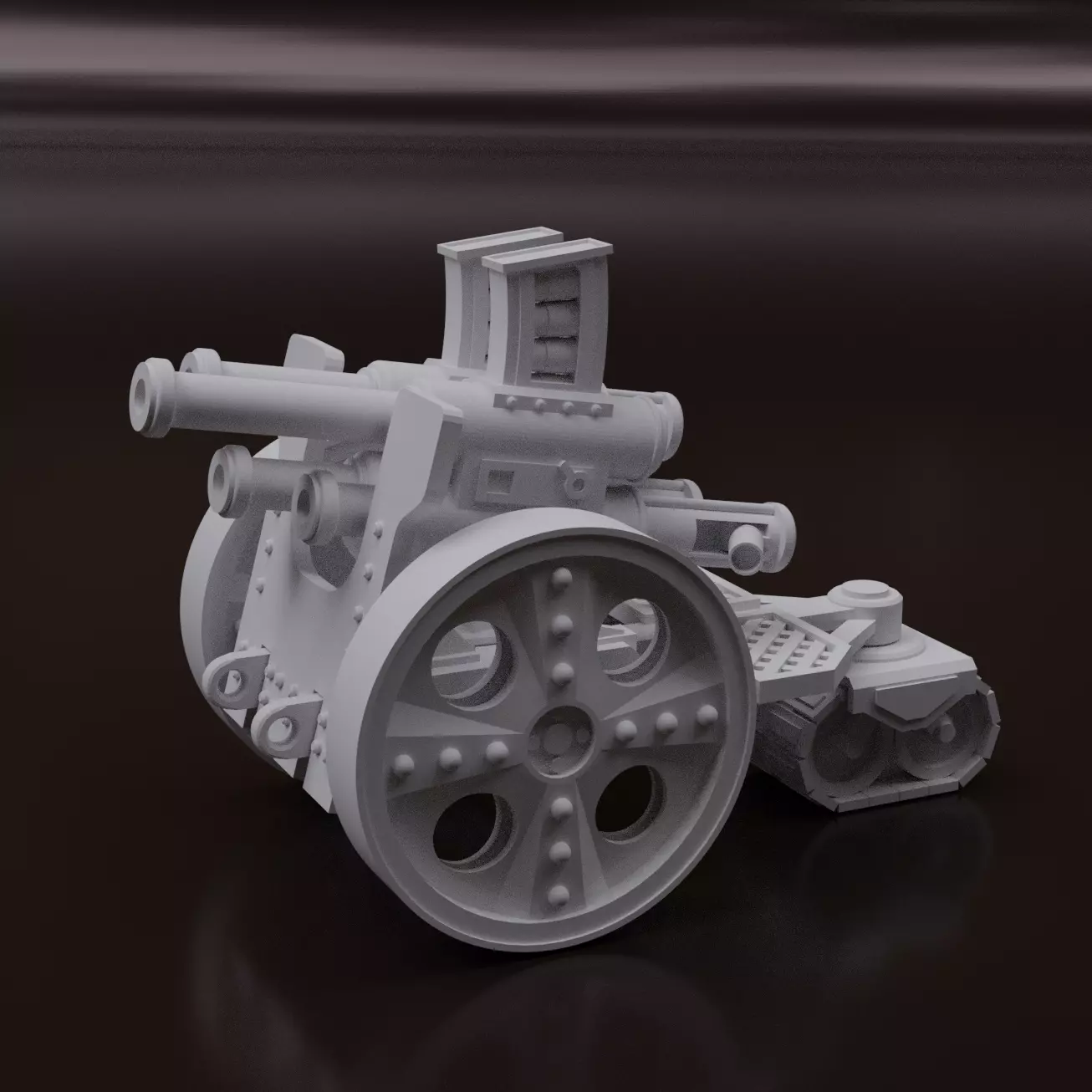 Squat Gun and Support Weapon Carriage 3D print model_0