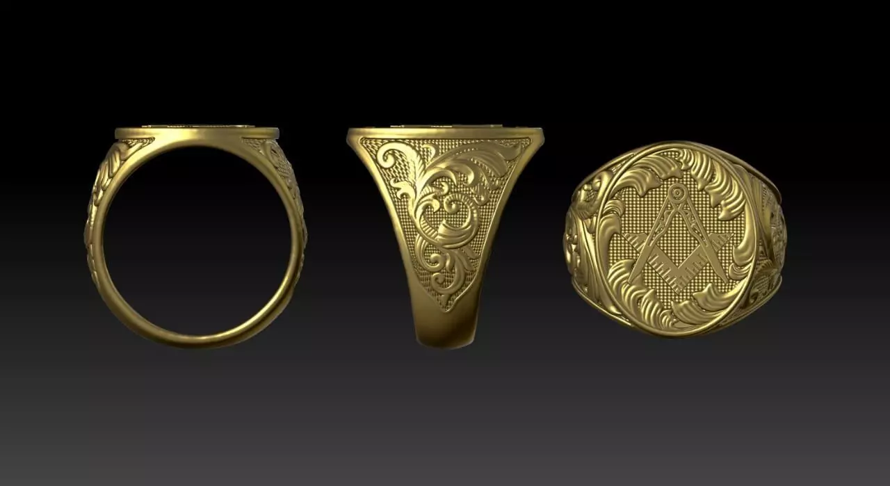 zbrush ring Low-poly 3D model_0