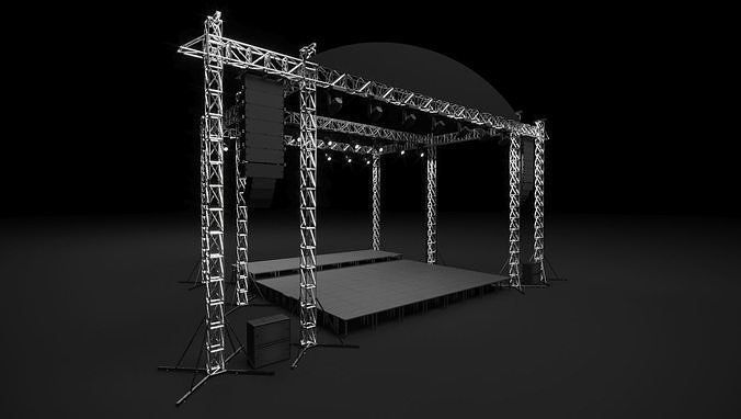 Concert Stage Event Truss 3D model