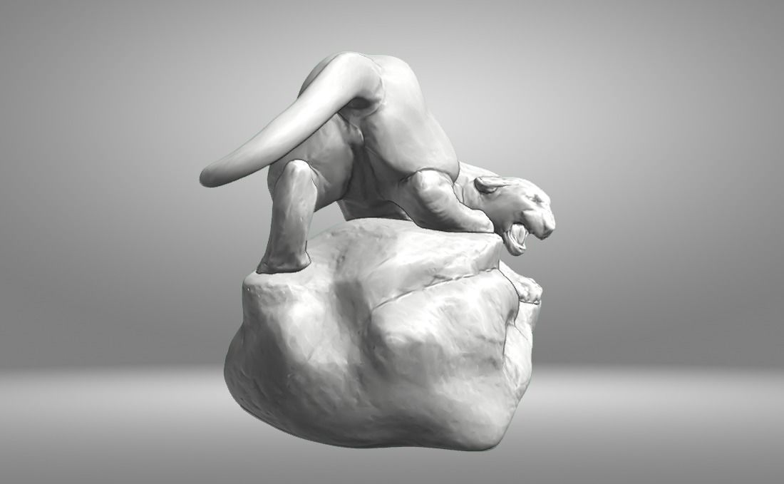 Puma Sculpture 3D print model_9