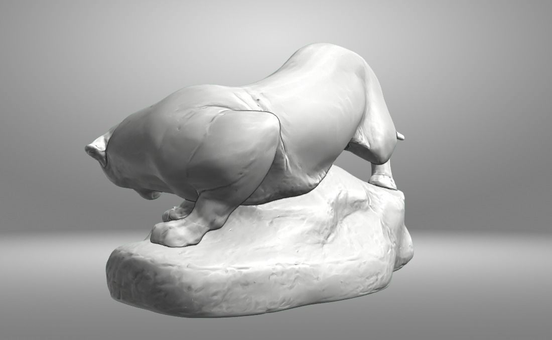 Puma Sculpture 3D print model_7