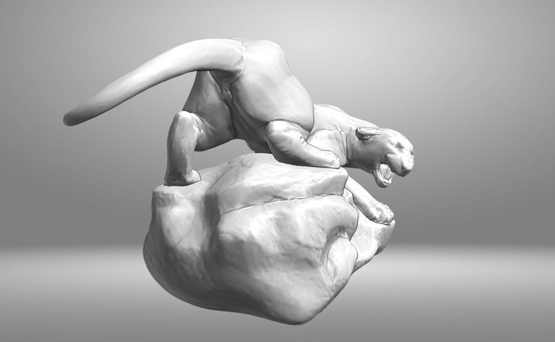 Puma Sculpture 3D print model_10
