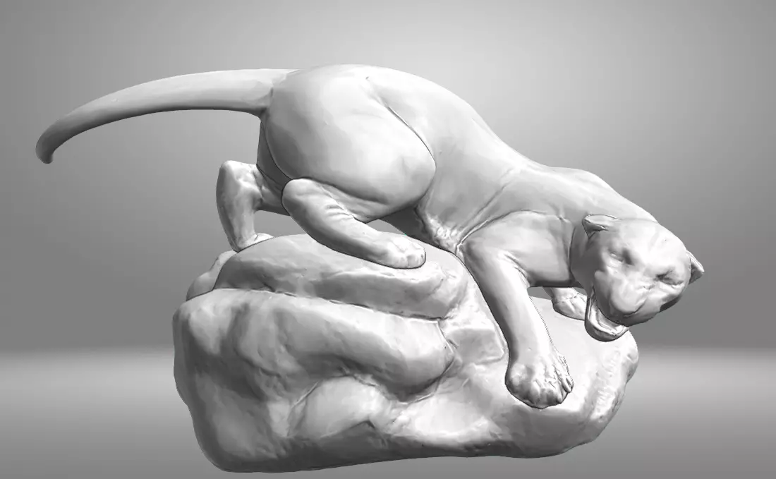 Puma Sculpture 3D print model_0