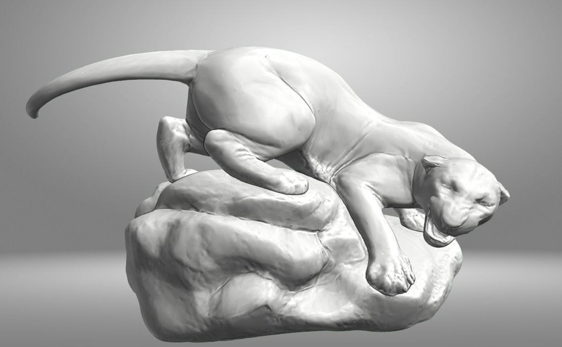 Puma Sculpture 3D print model_11