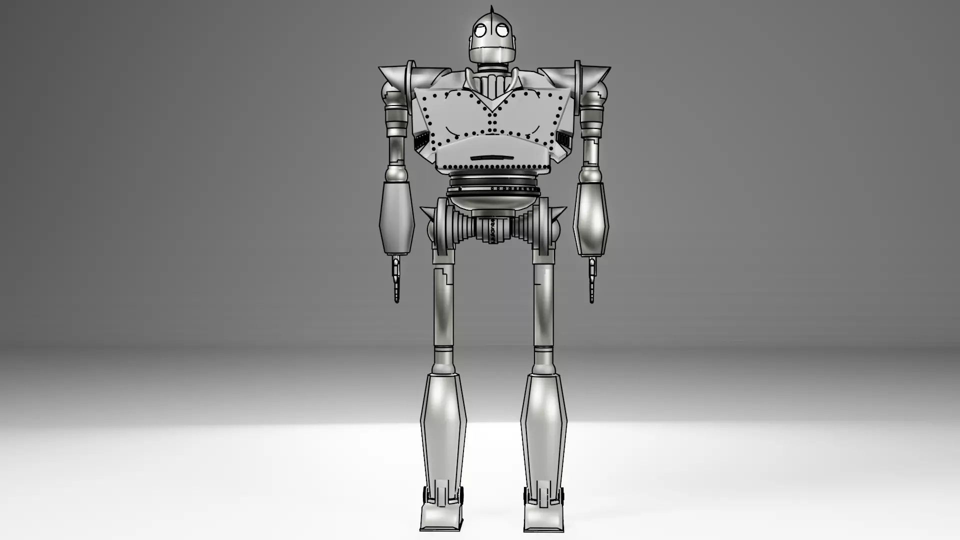 Steel Giant Mid poly 3D model_0