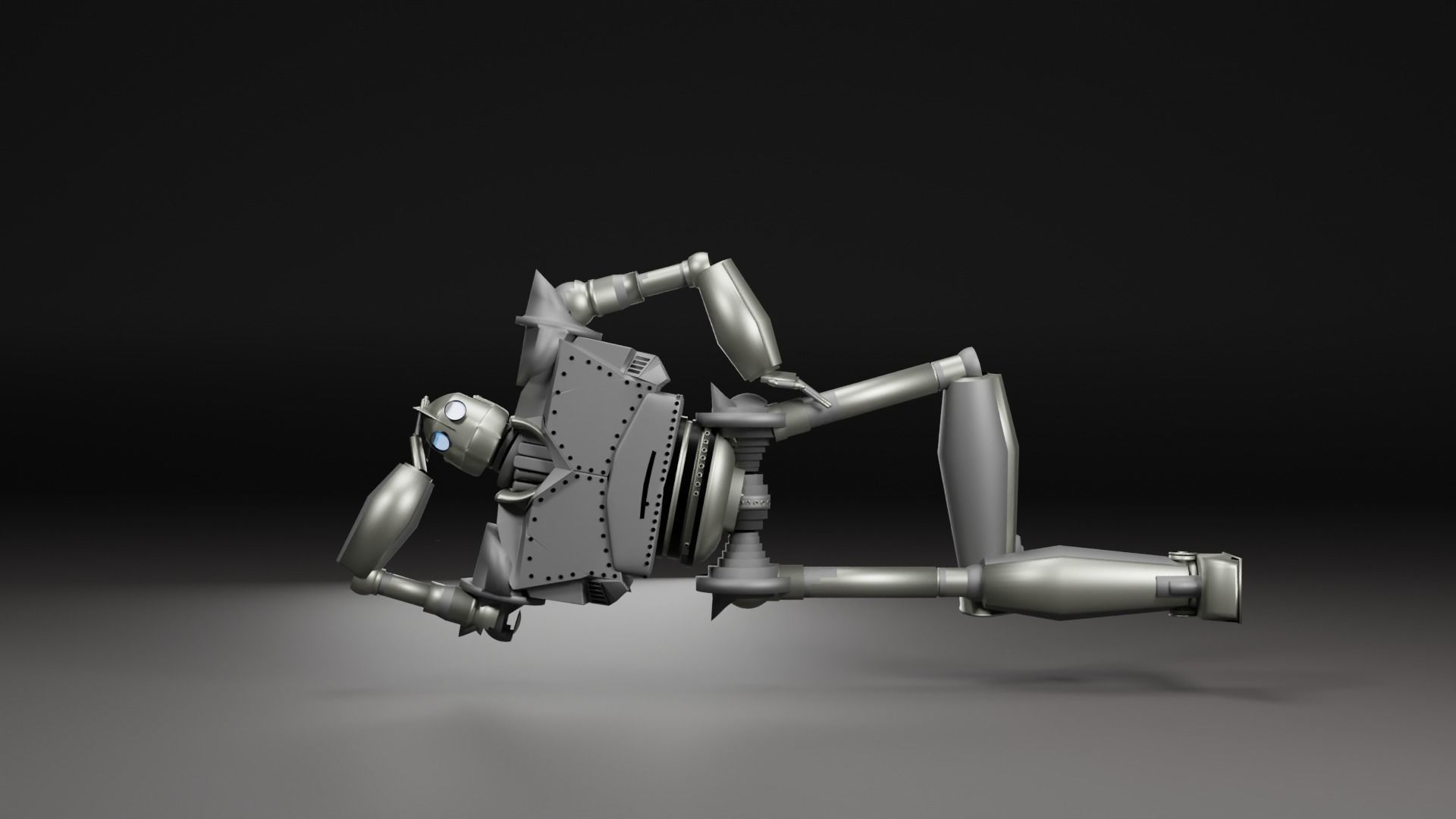 Steel Giant Mid poly 3D model_4