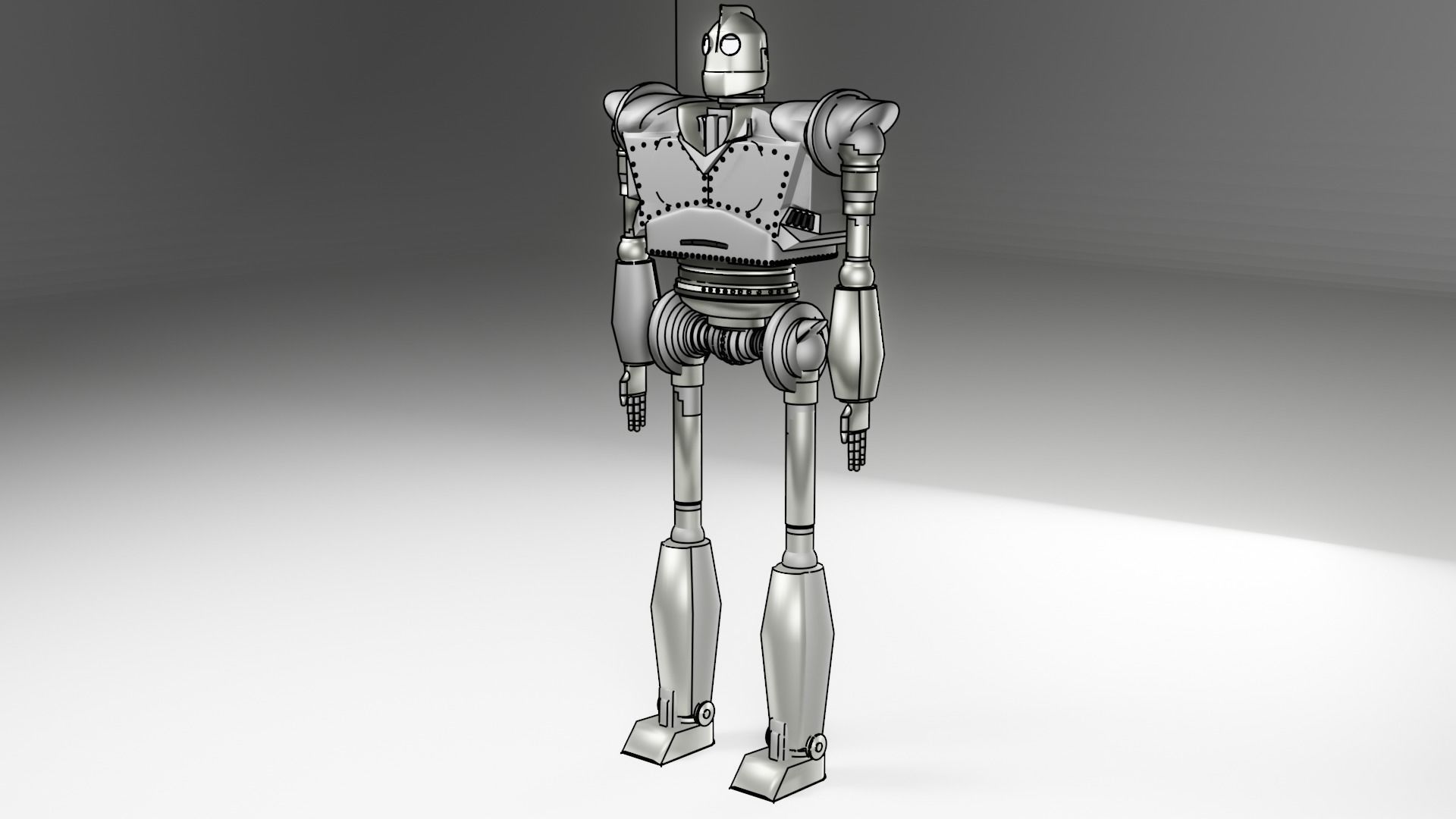 Steel Giant Mid poly 3D model_2