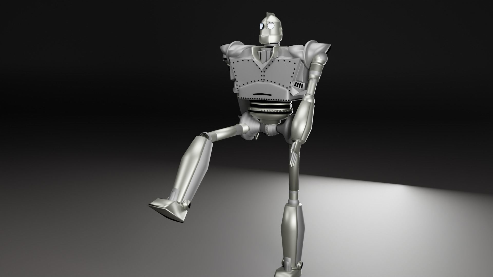 Steel Giant Mid poly 3D model_5