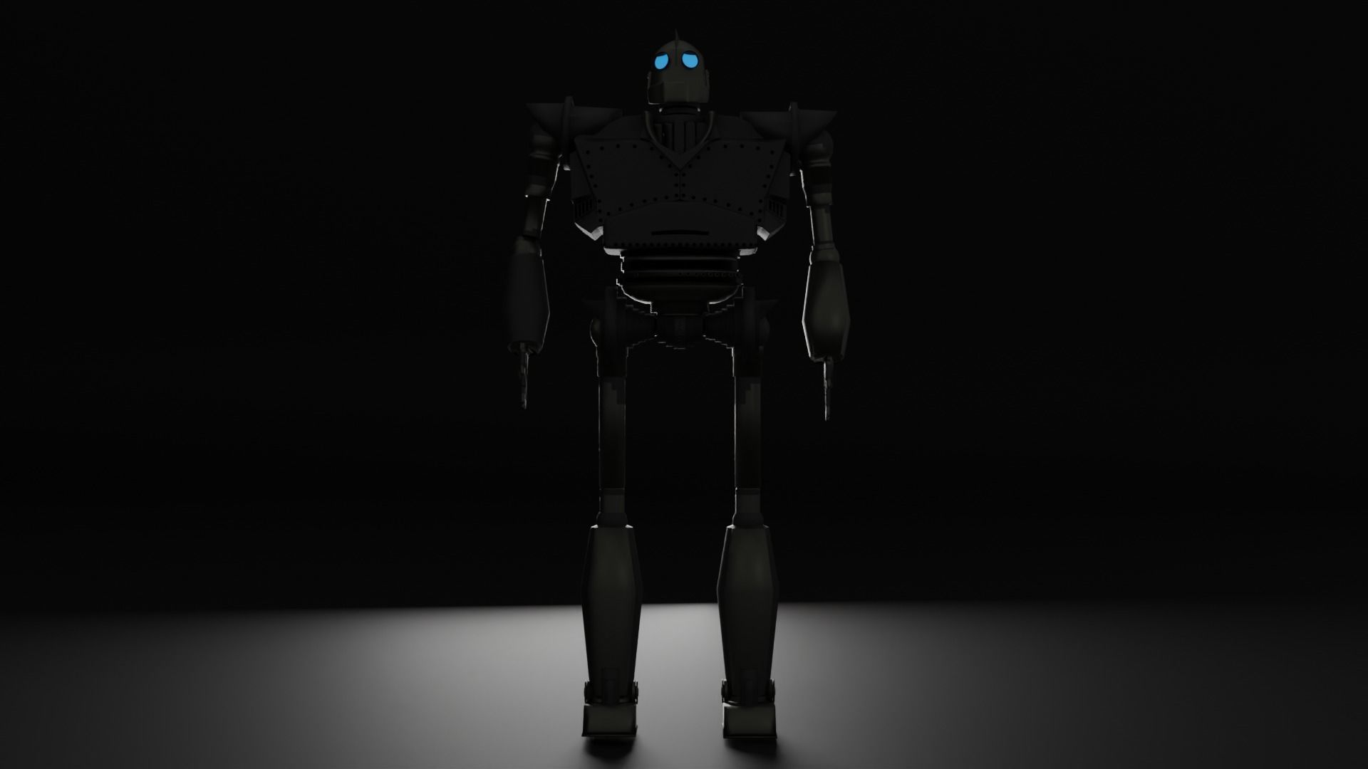 Steel Giant Mid poly 3D model_7