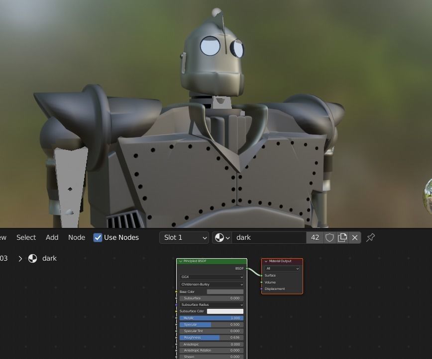 Steel Giant Mid poly 3D model_1