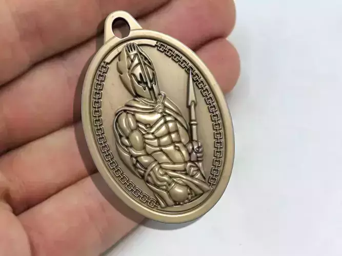 warrior man Ancient Pendant  Necklaces for Men STL 3D print model