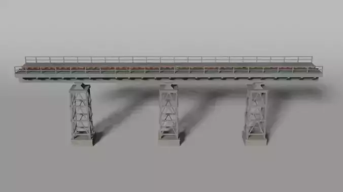 Railroad frame bridge