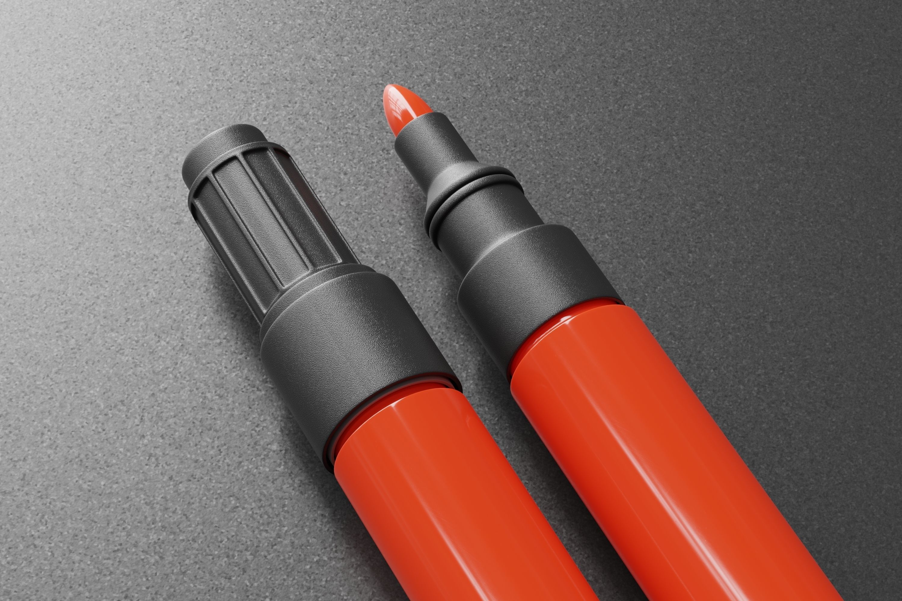 permanent marker Low-poly 3D model_1