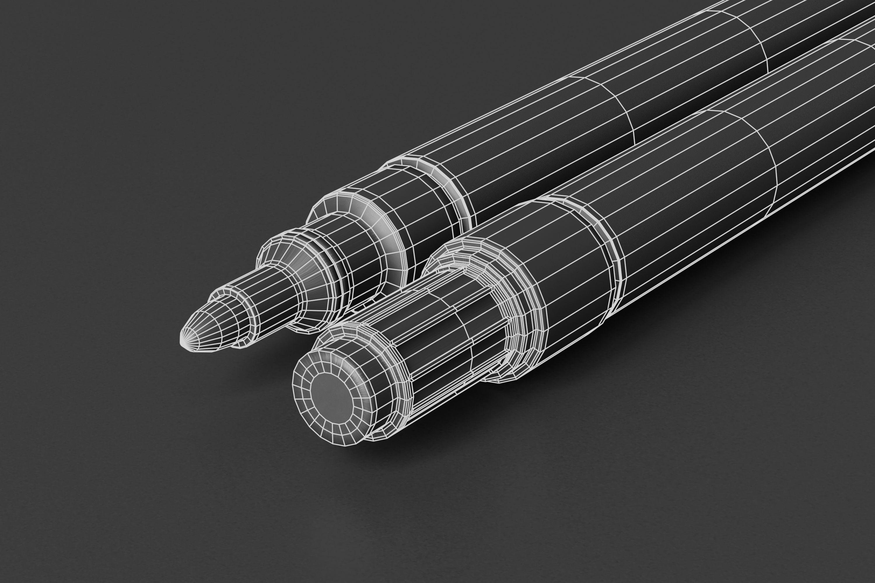 permanent marker Low-poly 3D model_5