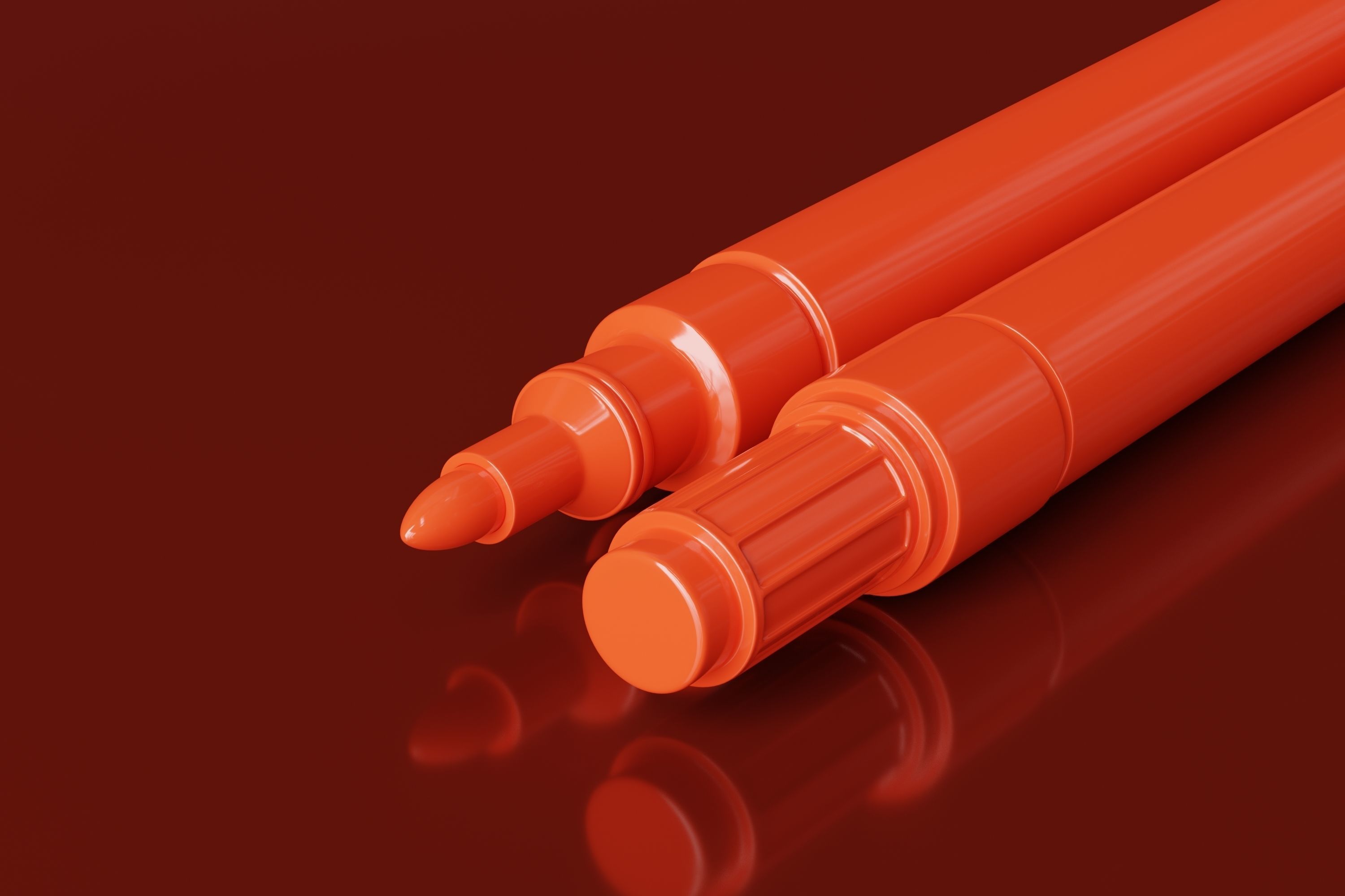 permanent marker Low-poly 3D model_8