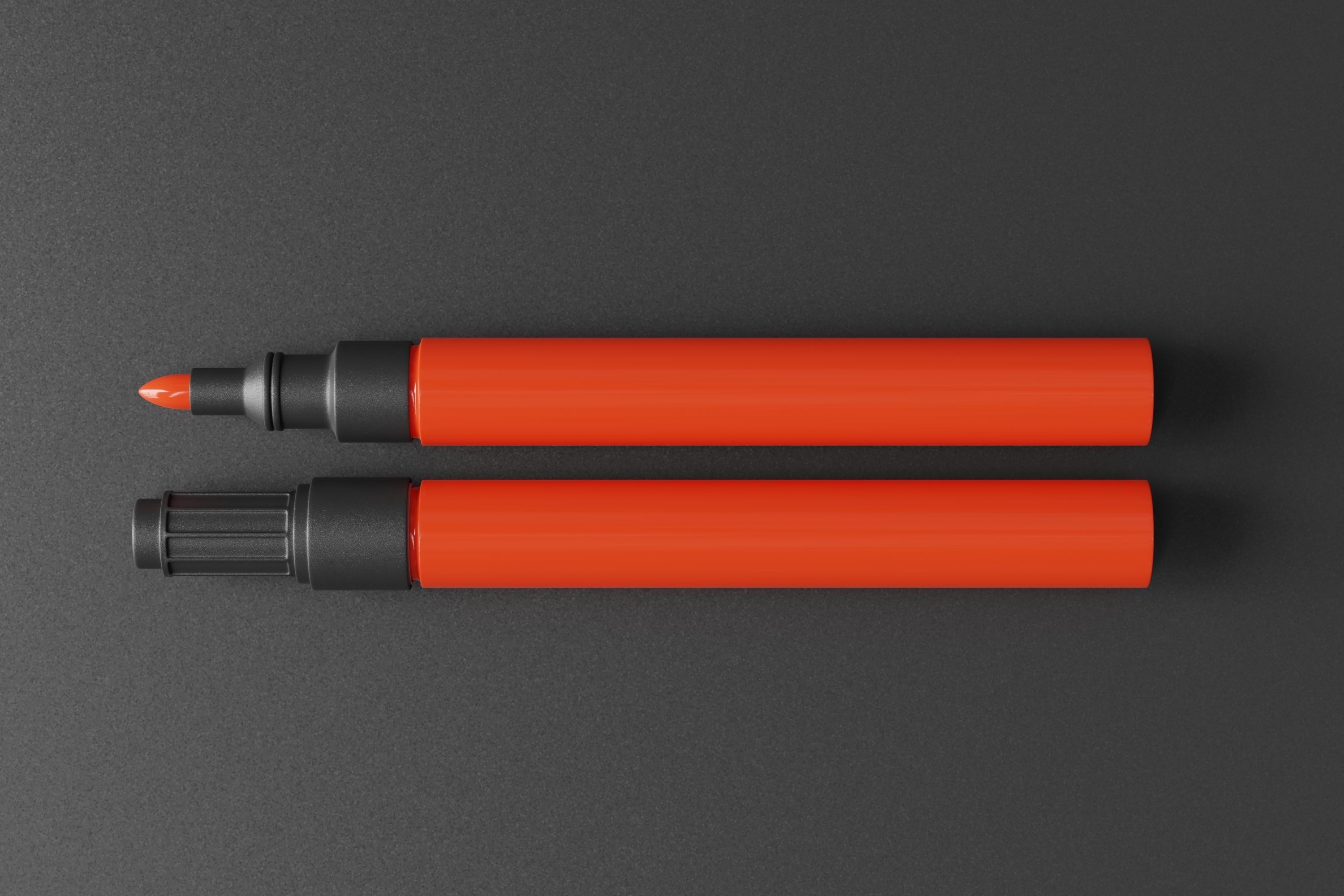 permanent marker Low-poly 3D model_2