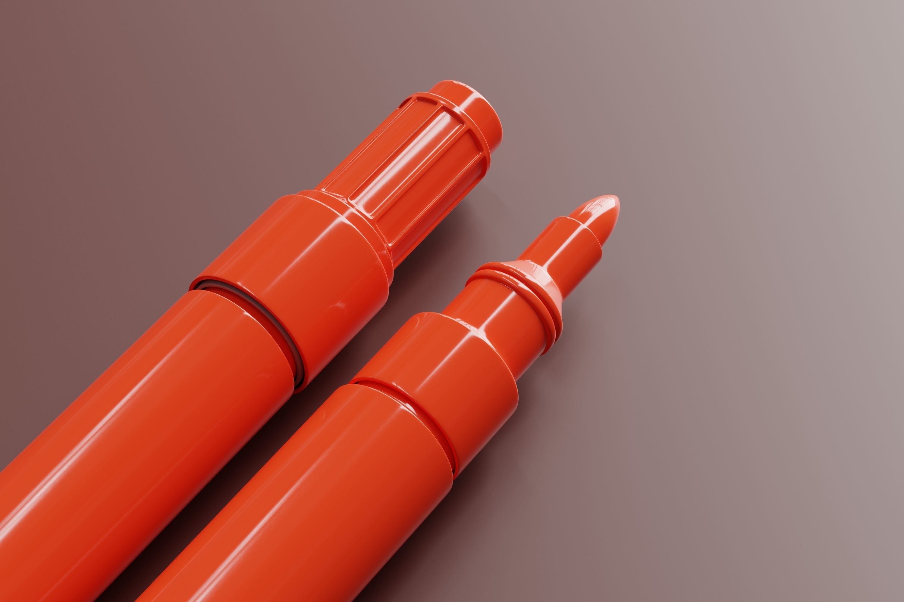permanent marker Low-poly 3D model_9