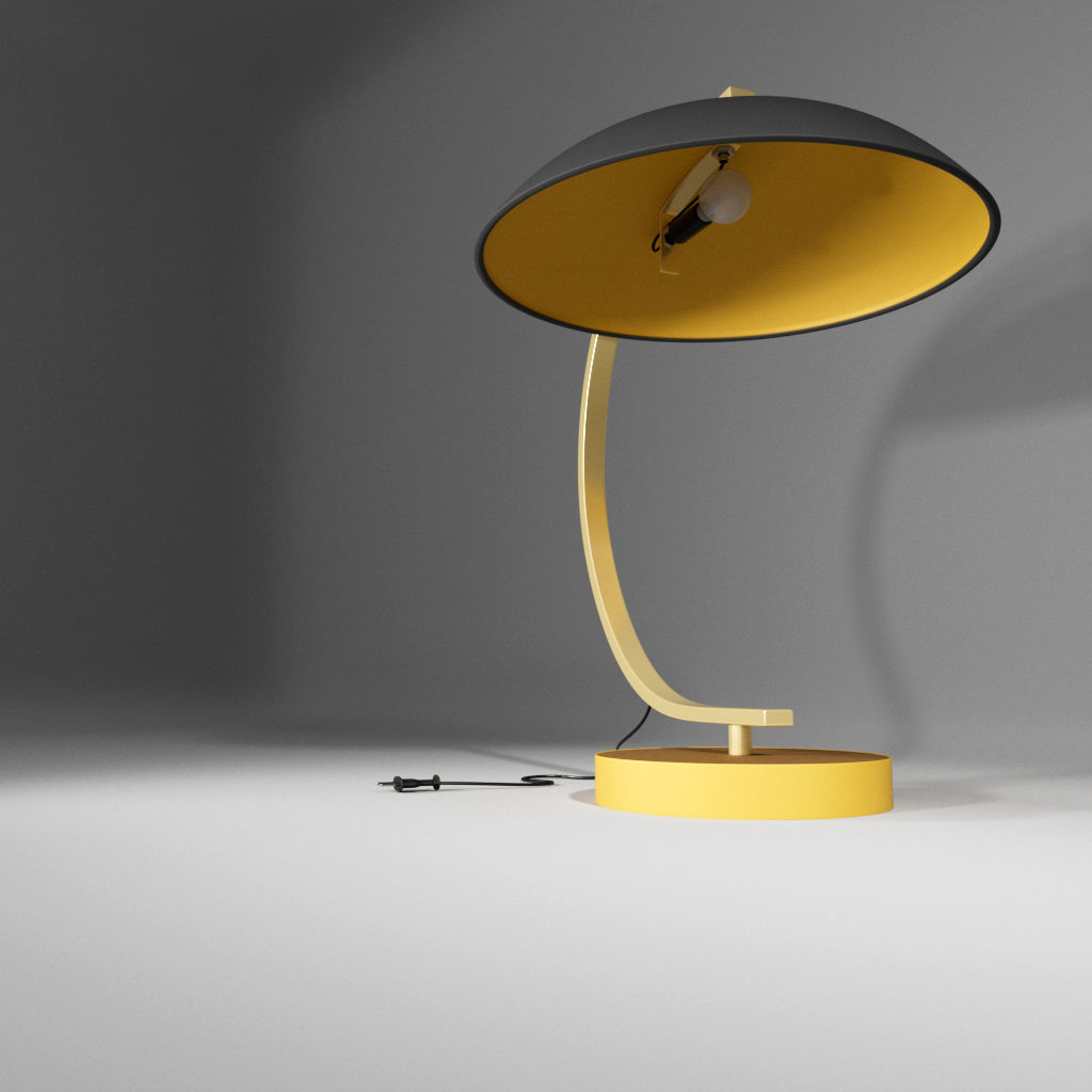 Adriana Bedside Lamp-lampshade Low-poly 3D model_1