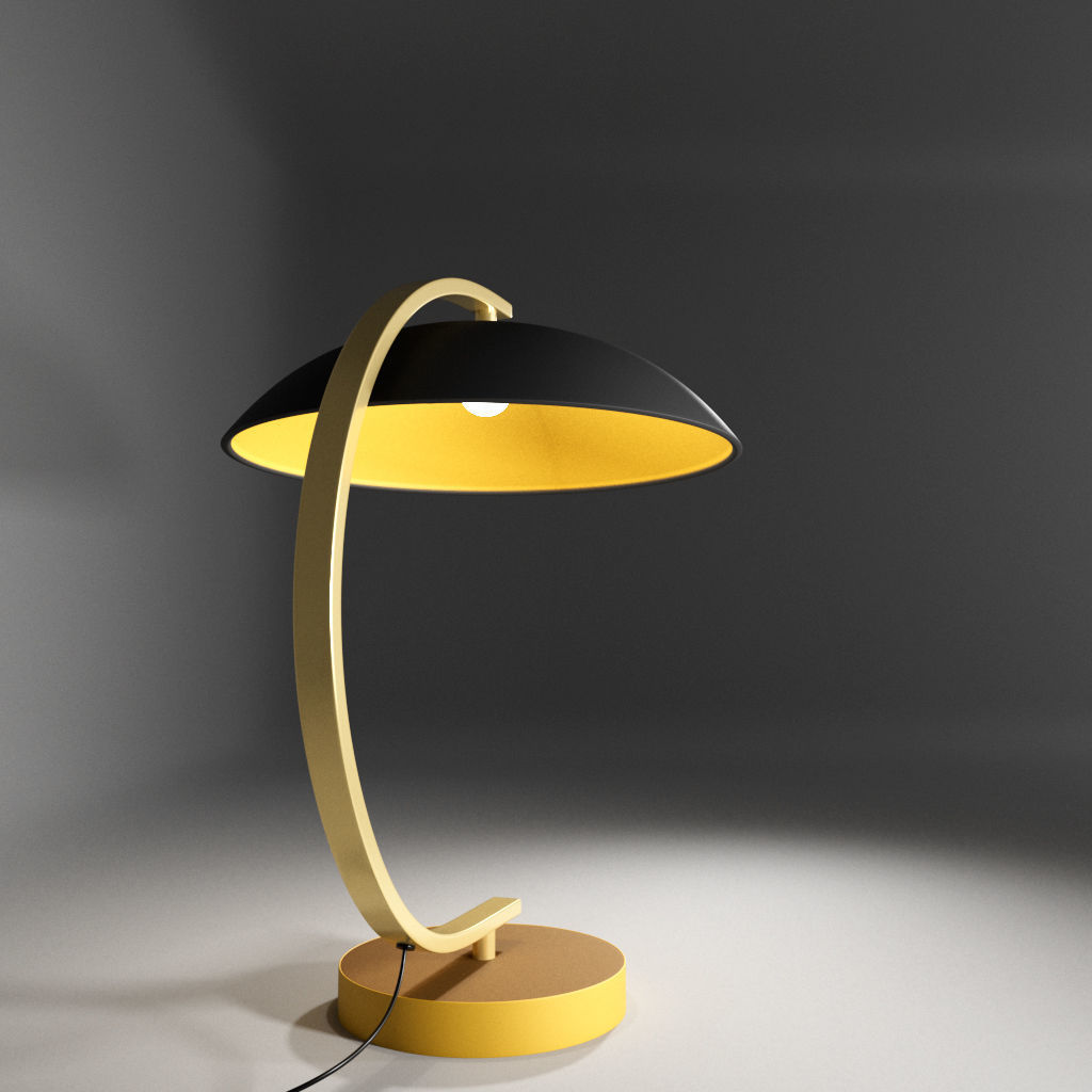 Adriana Bedside Lamp-lampshade Low-poly 3D model_3