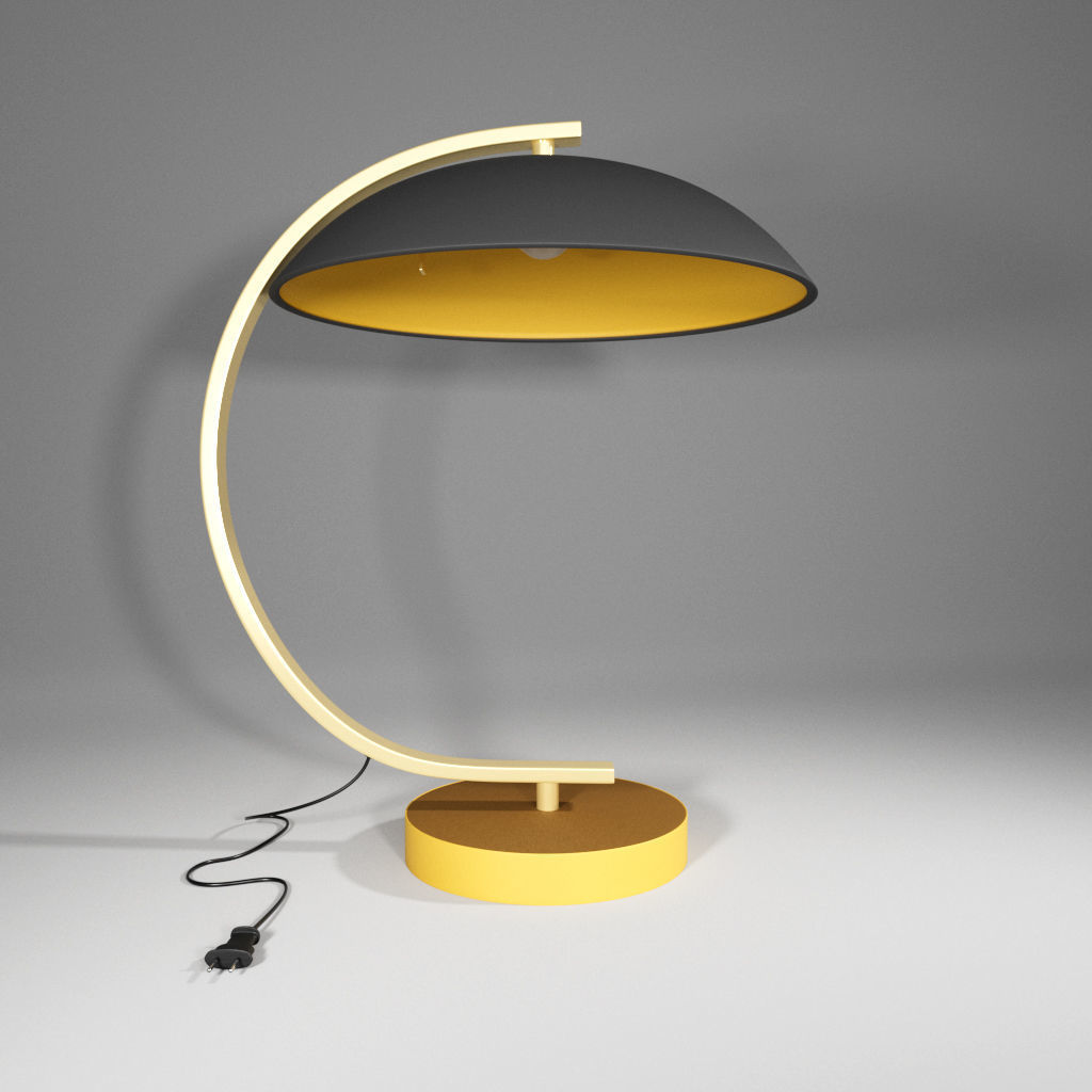 Adriana Bedside Lamp-lampshade Low-poly 3D model_2