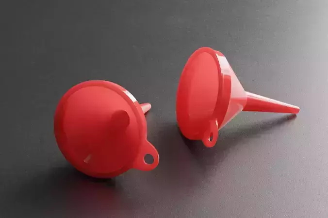 Plastic Funnel Low-poly 3D model
