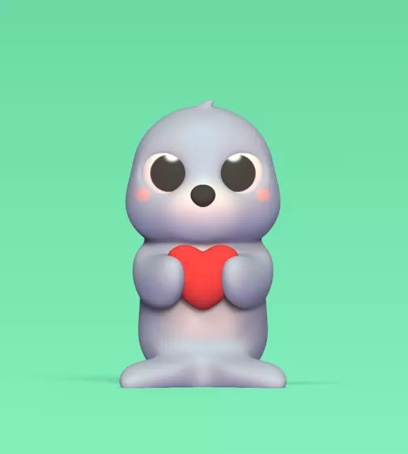 Seal Heart 3D print model_0