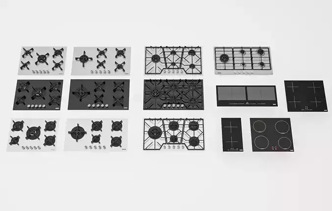 Cooktops for kitchen 3D model