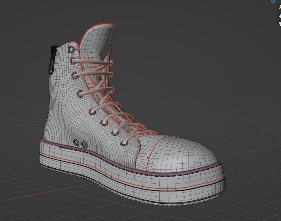 Rick Owens Ramones DRKSHDW 3D model_4
