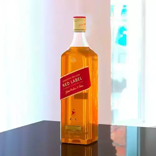 Johnnie Walker Red Label Whisky 3D Model