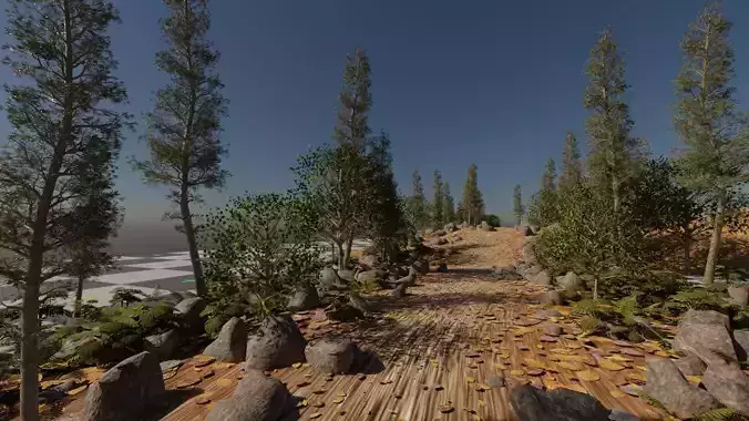 blender geometry nodes dirt path generator 3D model