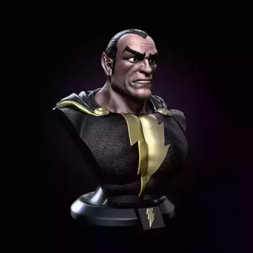 BLACK ADAM BUST 3D print model