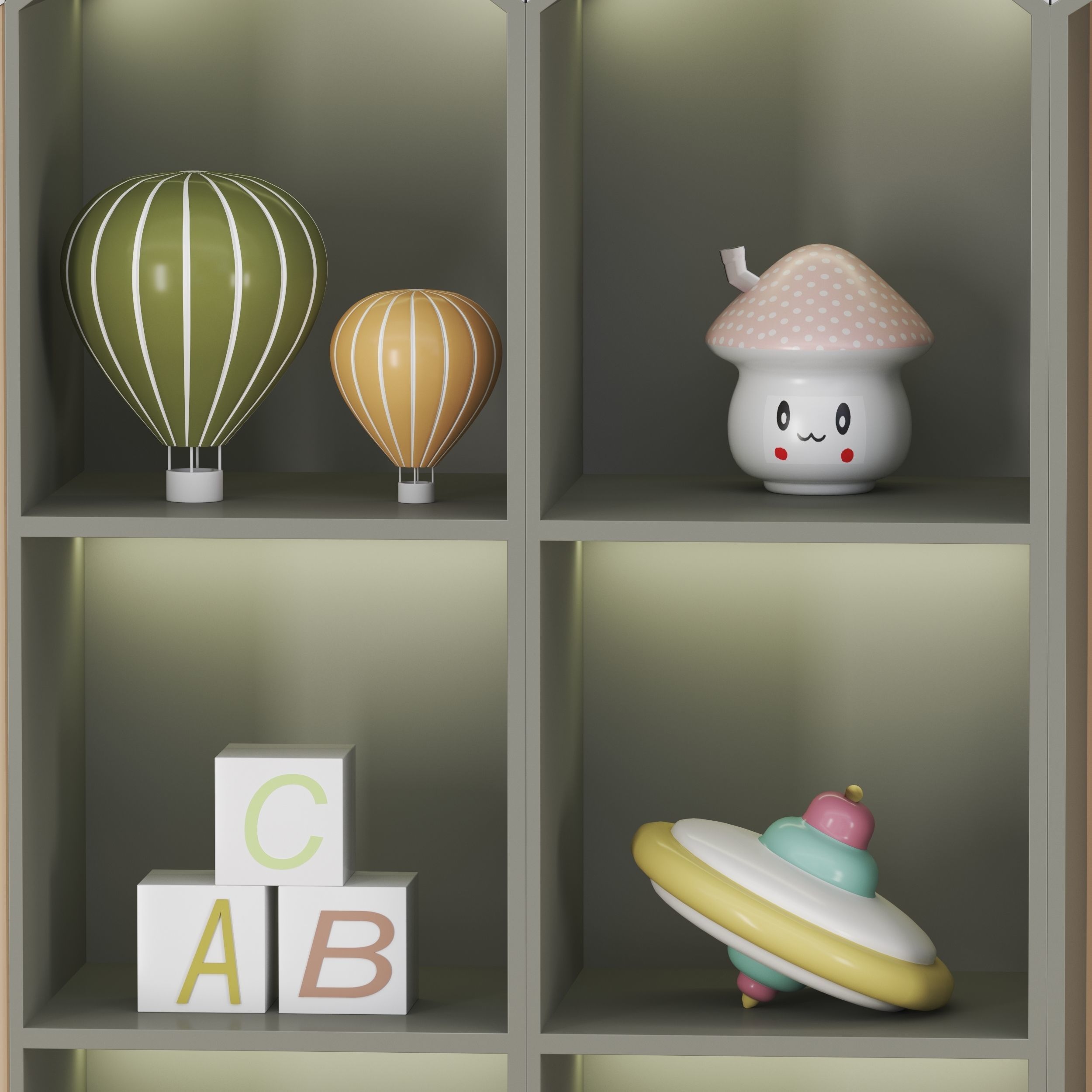 Childrens-playroom Low-poly 3D model_1