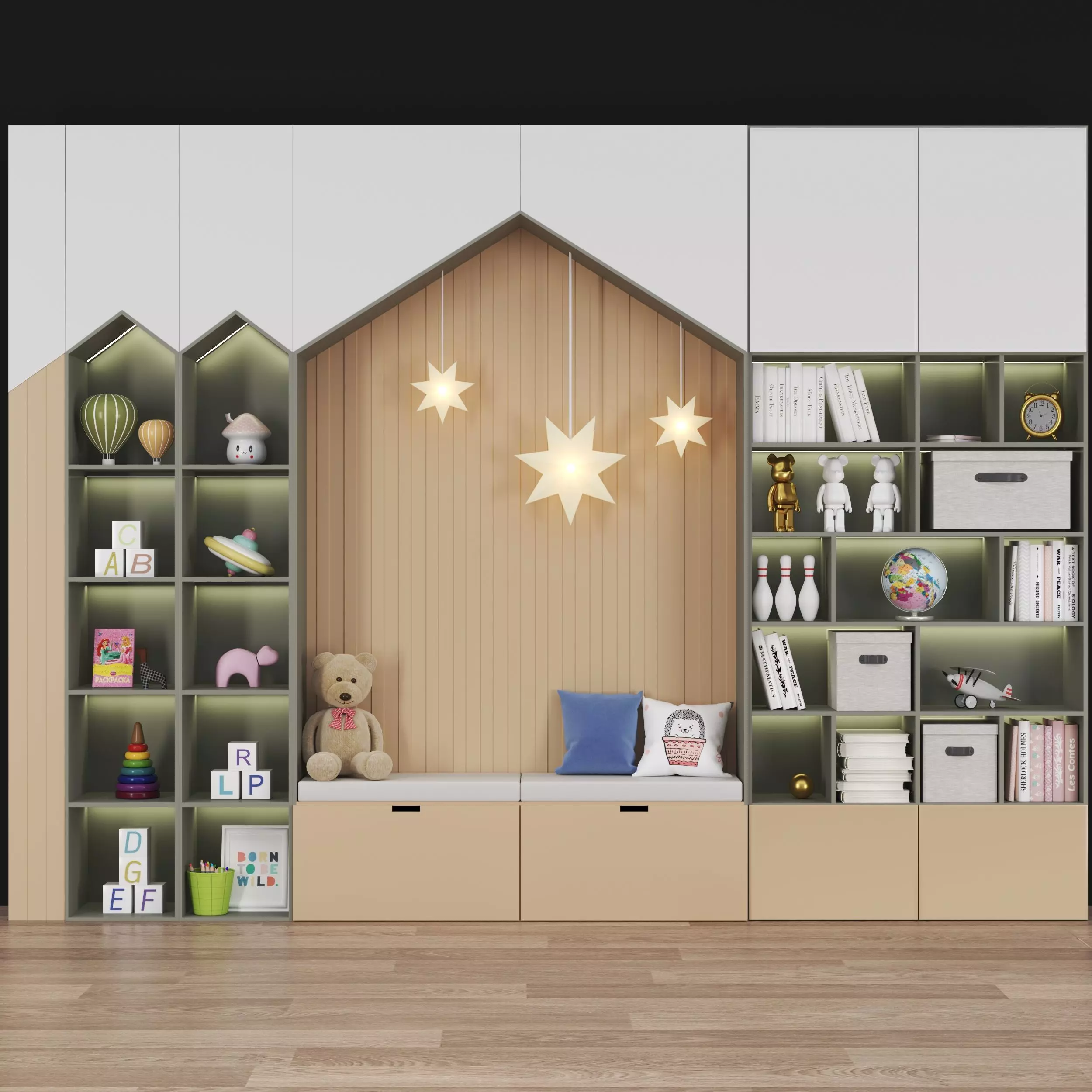 Childrens-playroom Low-poly 3D model_0