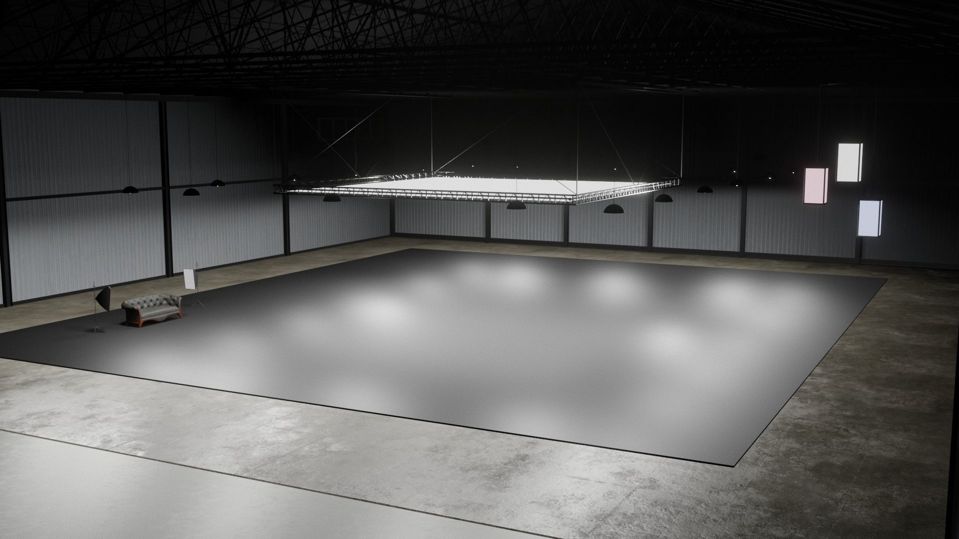 PHOTO STUDIO interior car studio 3D model 3D model_7