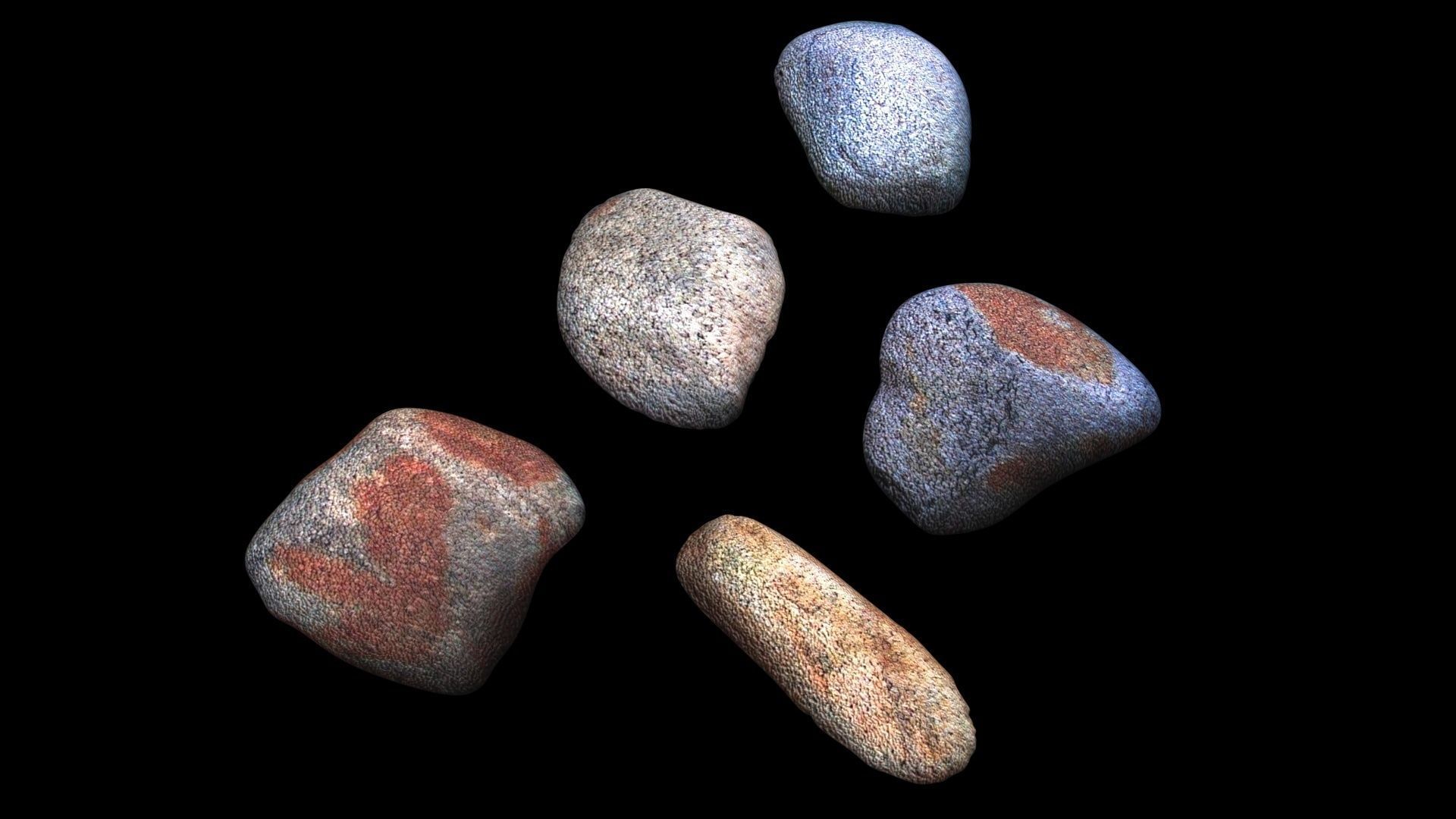 Rocks Set 3D model_6