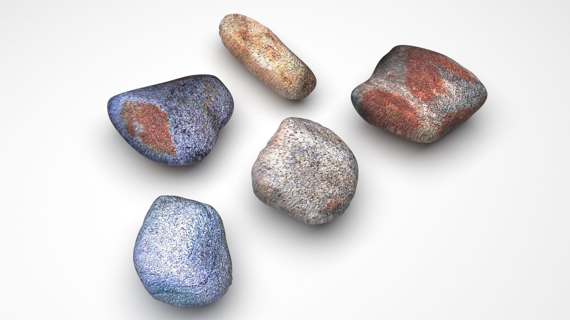 Rocks Set 3D model_2