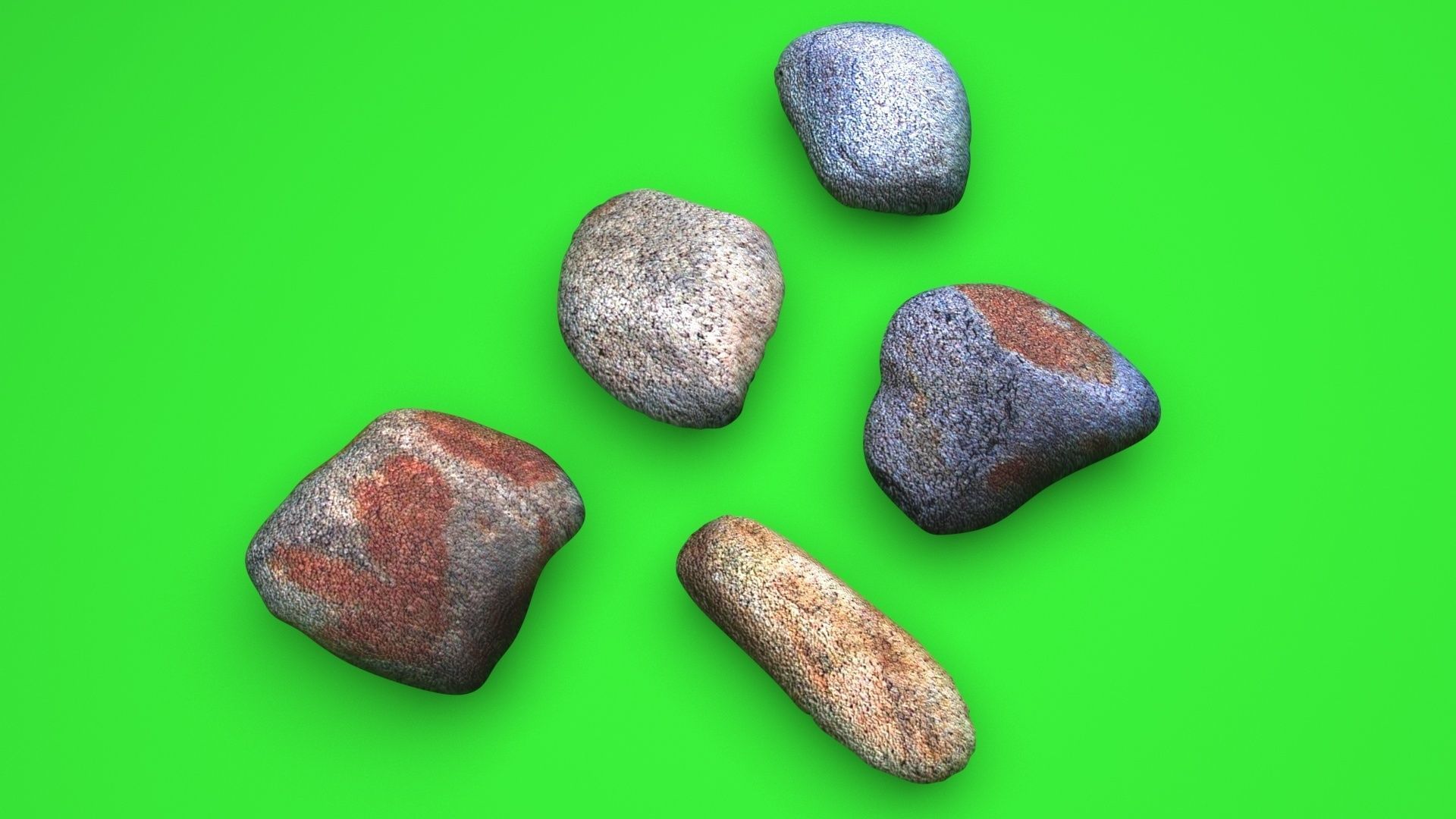 Rocks Set 3D model_5